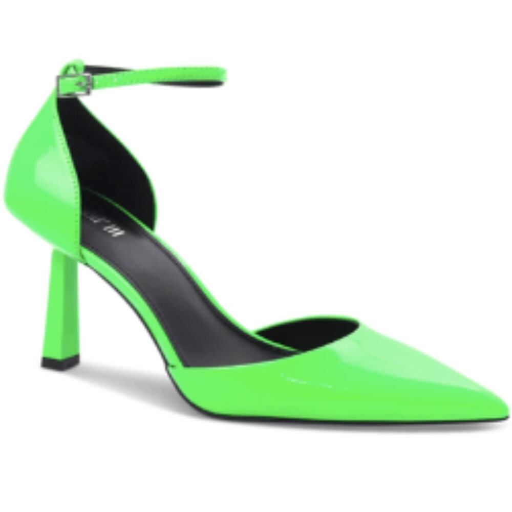 Bar III Idaa 80s Retro Ankle Strap Pump heels neon green - 8